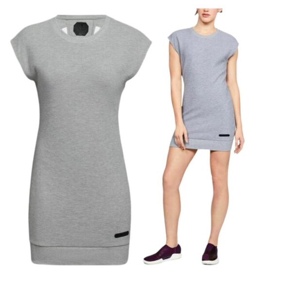 Under Armour Women's Slip on Dress Size S Heather Gray Unstoppable Knit Stretch - Picture 4 of 11